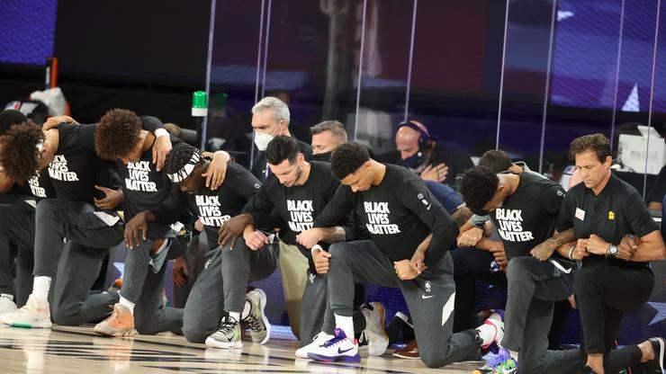 Jazz & Pelicans Players Kneel During National Anthem