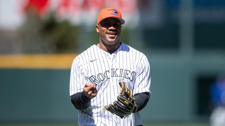 Russell Wilson Hits Dingers During Rockies Batting Practice: Watch