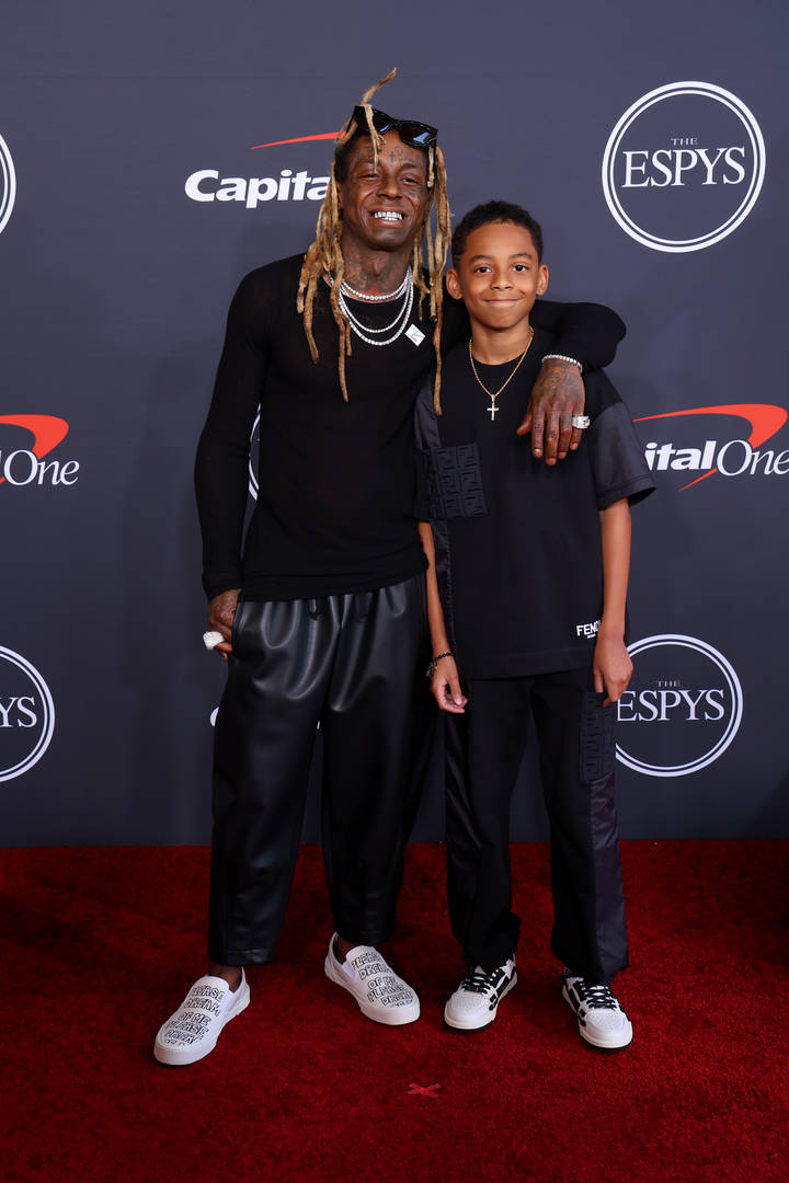 Lil Wayne and Kameron Carter attend the 2022 ESPYs at Dolby Theatre on July 20, 2022 in Hollywood, California.