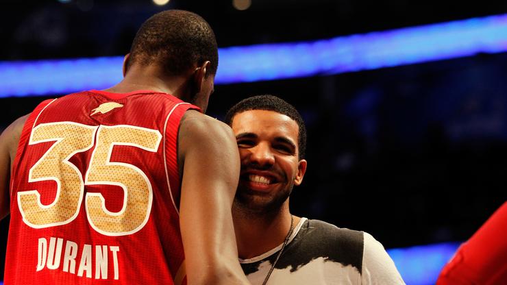 Kevin Durant & Drake Celebrate During Night Out In New York City